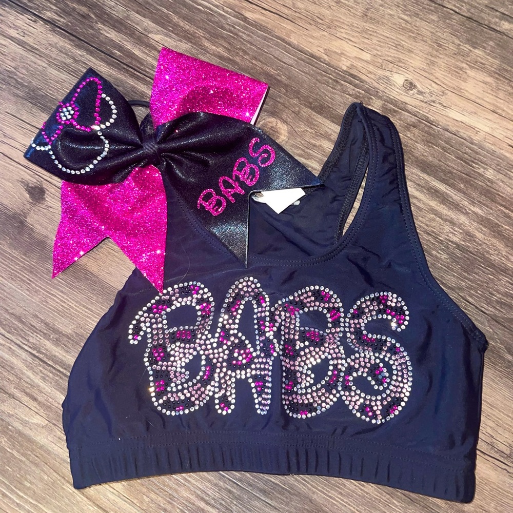 Cheer athletics panthers worlds sports bra set